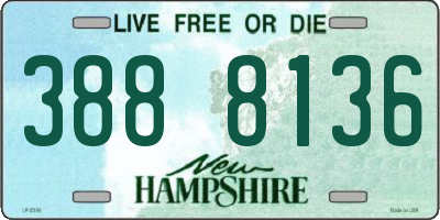 NH license plate 3888136