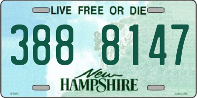 NH license plate 3888147