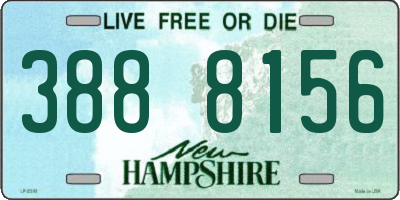 NH license plate 3888156