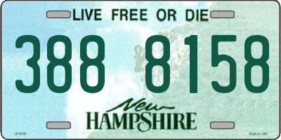 NH license plate 3888158