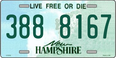 NH license plate 3888167