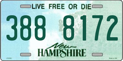 NH license plate 3888172