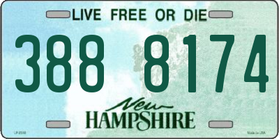 NH license plate 3888174