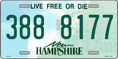 NH license plate 3888177