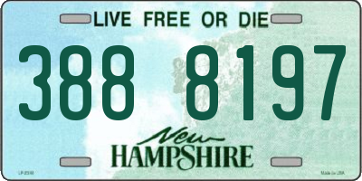 NH license plate 3888197
