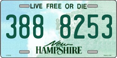NH license plate 3888253