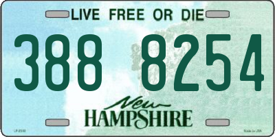 NH license plate 3888254