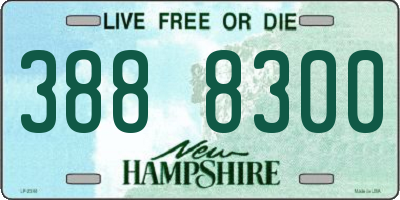 NH license plate 3888300