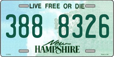 NH license plate 3888326