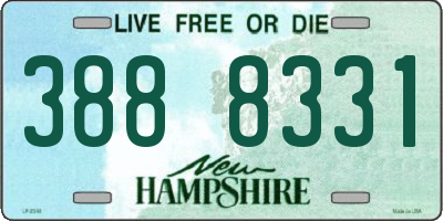 NH license plate 3888331