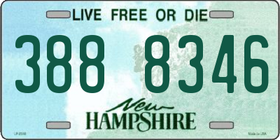 NH license plate 3888346