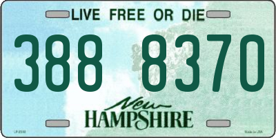 NH license plate 3888370
