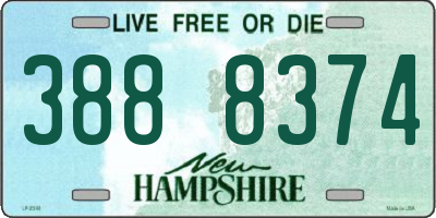 NH license plate 3888374