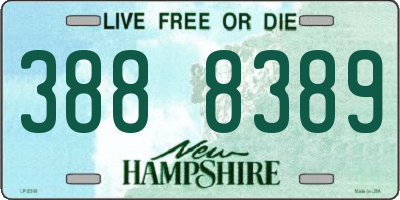 NH license plate 3888389