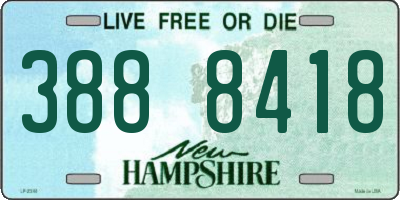 NH license plate 3888418