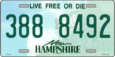 NH license plate 3888492
