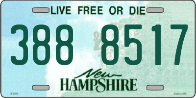 NH license plate 3888517