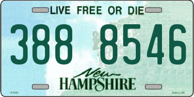 NH license plate 3888546