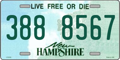 NH license plate 3888567