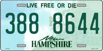 NH license plate 3888644
