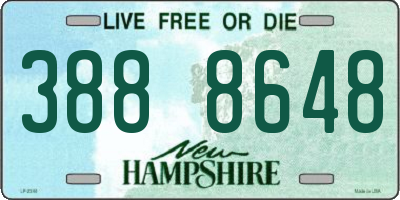 NH license plate 3888648