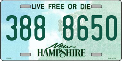 NH license plate 3888650