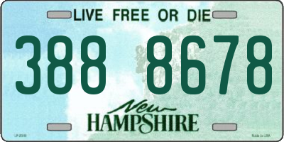NH license plate 3888678