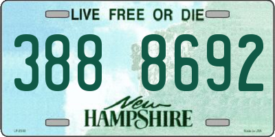 NH license plate 3888692
