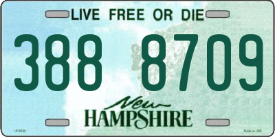 NH license plate 3888709