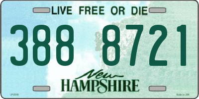 NH license plate 3888721