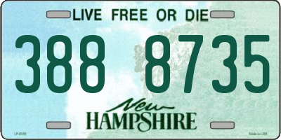 NH license plate 3888735
