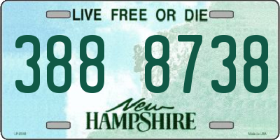 NH license plate 3888738