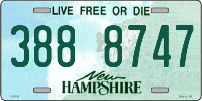 NH license plate 3888747