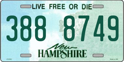 NH license plate 3888749