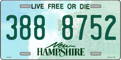 NH license plate 3888752