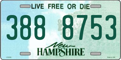 NH license plate 3888753