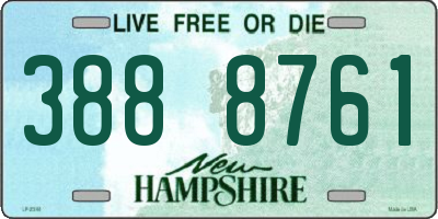 NH license plate 3888761