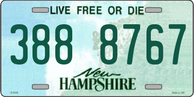 NH license plate 3888767