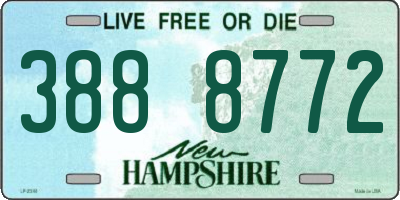 NH license plate 3888772