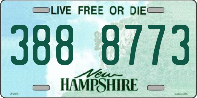 NH license plate 3888773