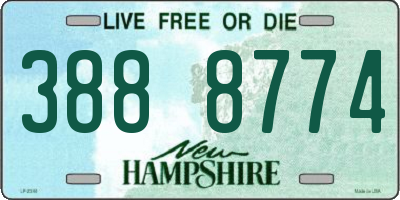 NH license plate 3888774