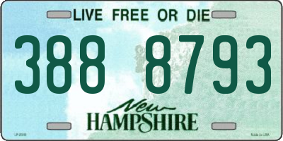 NH license plate 3888793