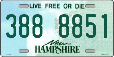 NH license plate 3888851