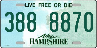 NH license plate 3888870