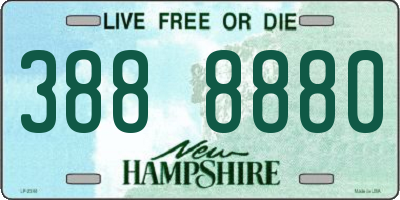 NH license plate 3888880