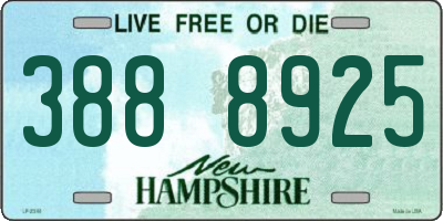 NH license plate 3888925