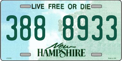 NH license plate 3888933