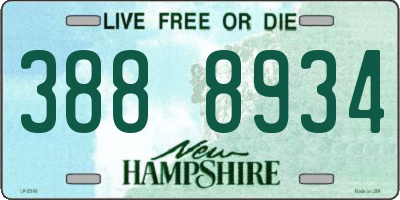 NH license plate 3888934