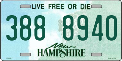 NH license plate 3888940
