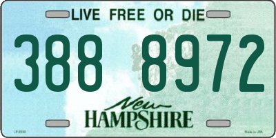 NH license plate 3888972